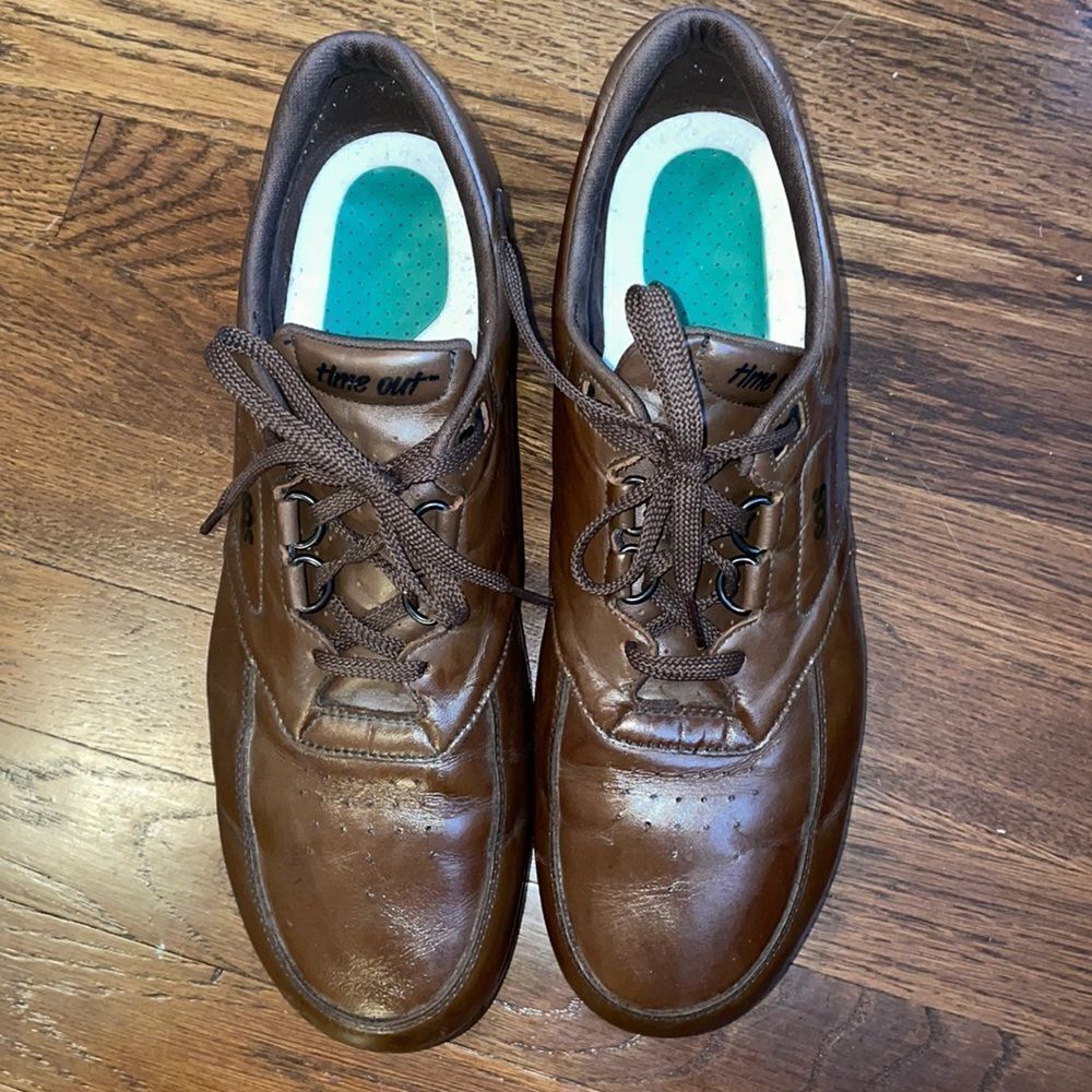 SAS Time Out brown leather lace up shoes